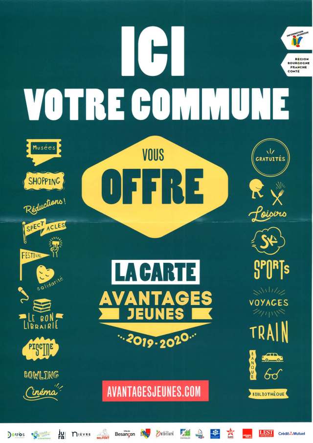 AFFICHE CARTE AVANTAGES JEUNES